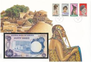 Nigéria 1973-1978(DN) 50K felbélyegzett borítékban, bélyegzéssel T:UNC
Nigeria 1973-1978(ND) 50 Kob...