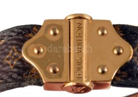 Louis Vuitton bőr karkötő. Jelzett, eredeti dobozában, porzsákkal