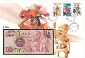 Ghána 1978. 10C felbélyegzett borítékban, elsőnapi bélyegzéssel T:UNC
Ghana 1978. 10 Cedis in envel...