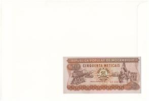 Mozambik 1983. 50M felbélyegzett borítékban, bélyegzéssel T:UNC
Mozambique 1983. 50 Meticais in env...