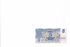 Lettország 1992. 5R felbélyegzett borítékban, bélyegzéssel T:UNC
Latvia 1992. 5 Rublis in envelope ...
