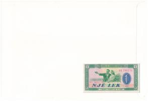 Albánia 1976. 1L felbélyegzett borítékban, bélyegzéssel T:UNC
Albania 1976. 1 Lek in envelope with ...