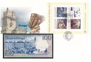 Portugália 1984. 100E felbélyegzett borítékban, bélyegzéssel, német nyelvű leírással T:UNC
Portugal...