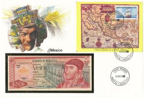 Mexikó 1973. 20P felbélyegzett borítékban, bélyegzéssel T:UNC
Mexico 1973. 20 Pesos in envelope wit...