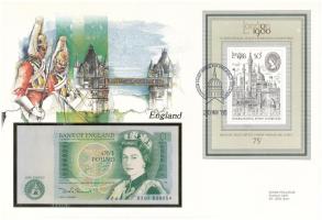 Nagy-Britannia / Anglia DN(1981-1984) 1P "II. Erzsébet / Sir Isaac Newton" felbélyegzett b...