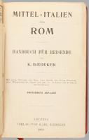 Baedeker, Karl: Mittel-Italien und Rom. Handbuch für Reisende. Leipzig, 1903, Karl Baedeker. Gazdag ...