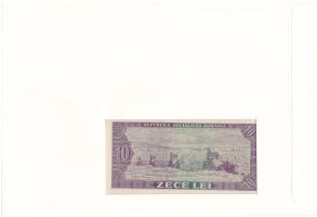 Románia 1966. 10L felbélyegzett borítékban, bélyegzéssel T:UNC
Romania 1966. 10 Lei in envelope wit...