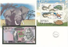 Zambia 1980-1988(DN) 1K felbélyegzett borítékban, bélyegzéssel T:UNC
Zambia 1980-1988(ND) 1 Kwacha ...