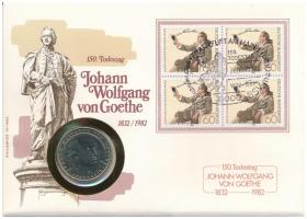 Német Szövetségi Köztársaság 1982D 5M Cu-Ni "Johann Wolfgang von Goethe" érme felbélyegzet...