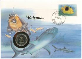 Bahamák 1985. 10c felbélyegzett borítékban, bélyegzéssel, német nyelvű leírással T:UNC
Bahamas 1985...