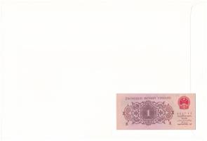 Kína 1962. 1j felbélyegzett borítékban, bélyegzéssel T:UNC
China 1962. 1 Jiao in envelope with stam...