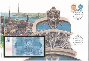 Lettország 1992. 5R felbélyegzett borítékban, bélyegzéssel T:UNC
Latvia 1992. 5 Rublis in envelope ...