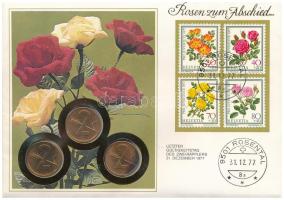 Svájc 1974. 2r bronz (3x) felbélyegzett borítékon, bélyegzéssel T:UNC patina
Switzerland 1974. 2 Ra...