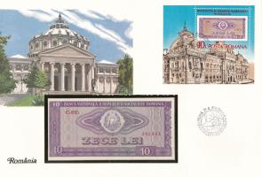 Románia 1966. 10L felbélyegzett borítékban, bélyegzéssel T:UNC
Romania 1966. 10 Lei in envelope wit...