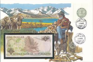 Új-Zéland 1985-1989. 1$ borítékban, alkalmi bélyeggel és bélyegzéssel T:UNC
New Zealand 1985-1989. ...