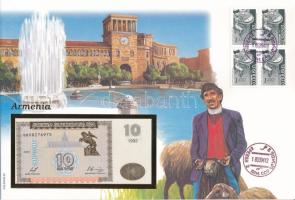 Örményország 1993. 10D felbélyegzett borítékban, bélyegzéssel T:UNC
Armenia 1993. 10 Dram in envelo...