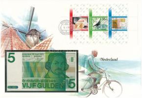 Hollandia 1973. 5G felbélyegzett borítékban, bélyegzéssel T:UNC
Netherlands 1973. 5 Gulden in envel...