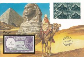 Egyiptom DN (1982-1986) 5p felbélyegzett borítékban, bélyegzéssel T:UNC
Egypt ND (1982-1986) 5 Pias...