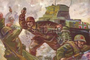 Military WWII Gyula Kecskés in battle