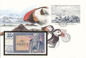 Izland 1961. 10K borítékban bélyeggel, bélyegzéssel T:UNC
Iceland 1961. 10 Kronur in envelope with ...