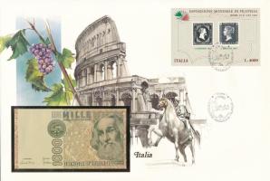 Olaszország 1982. 1000L felbélyegzett borítékban, bélyegzéssel, tájékoztatóval T:UNC
Italy 1982. 10...