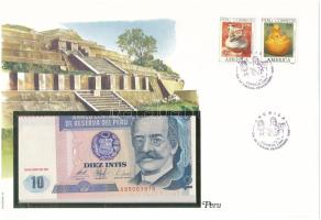 Peru 1987. 10I felbélyegzett borítékban, bélyegzéssel T:AU
Peru 1987. 10 Intis in envelope with sta...