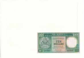Hongkong 1986. 10D borítékban, alkalmi bélyeggel és bélyegzésekkel T:UNC
Hong Kong 1986. 10 Dollars...