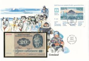 Dánia 1972. 20K grönlandi felbélyegzett borítékban, bélyegzéssel T:UNC
Denmark 1972. 20 Kroner in e...