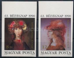 1990 Bélyegnap (63.) - Festmények ívszéli vágott sor (5.000)