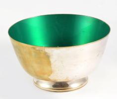 Reed &amp; Barton ezüstözött bowl, jelzett, kis kopással, 17x9 cm