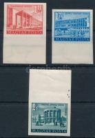 1951 Épületek (I.) 3 db vágott bélyeg