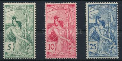 1900 25 éves az UPU Mi 71 III - 73 III