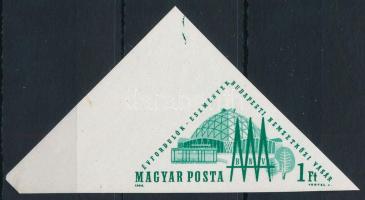 1964 Évfordulók - Események (II.) Budapest Nemzetközi vásár 1Ft ívsarki vágott bélyeg