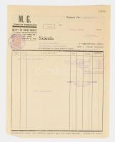 1943-1948 Kerékpár témájú fejléces számlák (M. G. "Johnson" kerékpárok, Rekord varrógép- é...