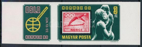 1980 NORWEX ívszéli vágott szelvényes bélyeg