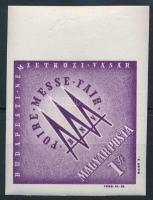 1963 Nagy idők - Nagy események 1Ft Budapest Nemzetközi Vásár ívszéli vágott bélyeg