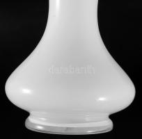cca 1900 Tejüveg fodros váza, hibátlan, m: 15 cm