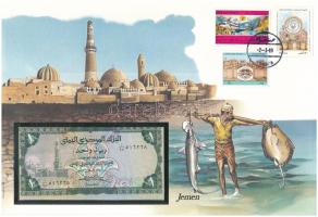 Jemen 1983(DN) 1R felbélyegzett borítékban, bélyegzéssel T:UNC
Yemen 1983(ND) 1 Rial in envelope wi...