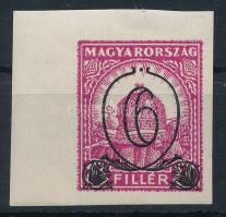 1931 Kisegítő bélyeg 6f/8f IX.-Vj. vágott ívszéli darab a katalógus nem említi