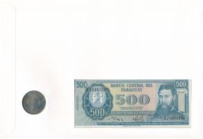 Kuba 1984. 1P + Paraguay 1990(DN) 500G felbélyegzett bankjegyes és érmés boríték bélyegzéssel, német...