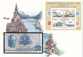 Norvégia 1977. 10K felbélyegzett borítékban, bélyegzéssel T:UNC
Norway 1977. 10 Kroner in envelope ...