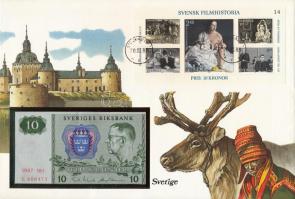 Svédország 1987. 10K borítékban, alkalmi bélyeggel és bélyegzéssel T:UNC
Sweden 1987. 10 Kronor in ...