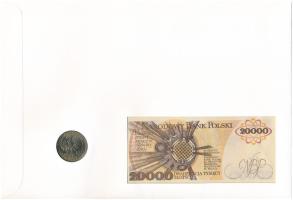 Lengyelország 1967. 10Zl "Marie Curie" + 1989. 20.000Zl "Marie Curie" felbélyegz...