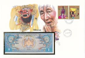 Bhután 1981-1985(DN) 1N felbélyegzett borítékban, bélyegzéssel, német nyelvű leírással T:UNC
Bhutan...