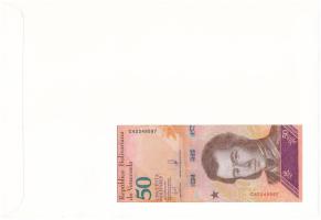 Venezuela 2018. 50B felbélyegzett borítékban, bélyegzéssel T:UNC
Venezuela 2018. 50 Bolívares in en...