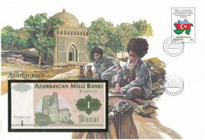 Azerbajdzsán DN(1992) 1M felbélyegzett borítékban, bélyegzéssel T:UNC
Azerbaijan ND(1992) 1 Manat i...