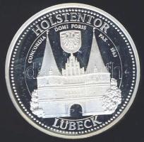 Németország DN "Holstentor Lübeck" Ag emlékérem 15g T:PP
