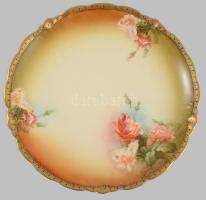 Bavaria antik 5 részes kávés szett, desszertes tényér, 2 alátét, 2 csésze, jelzett, d: 19,5 cm