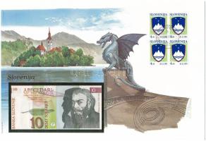 Szlovénia 1992. 10T felbélyegzett borítékban, bélyegzéssel T:UNC
Slovenia 1992. 10 Tolarjev in enve...