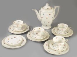 Rosenthal 15 részes kávészervírozó összeállítás, jelzett, m: 24 cm alatt